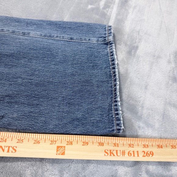 Hollister Low-Rise Baggy Distressed Jeans W24R Medium Wash Ripped Wide Leg 00R - Picture 7 of 10